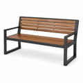 Banc de jardin en bois et métal 150x60x85 cm