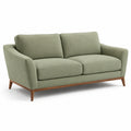 Canapé 2 places en tissu polyester vert