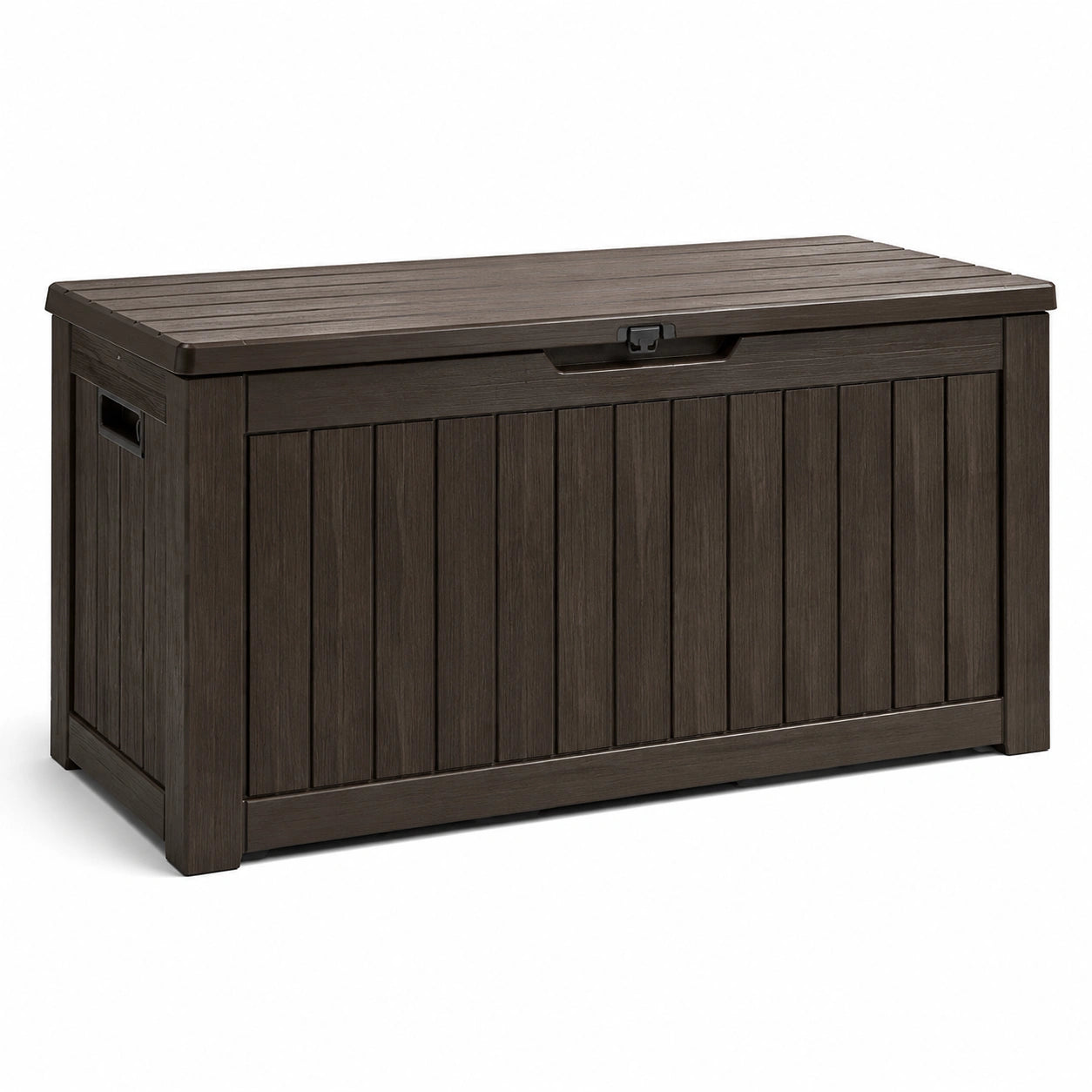 Coffre de rangement en plastique marron 115x45x60 cm