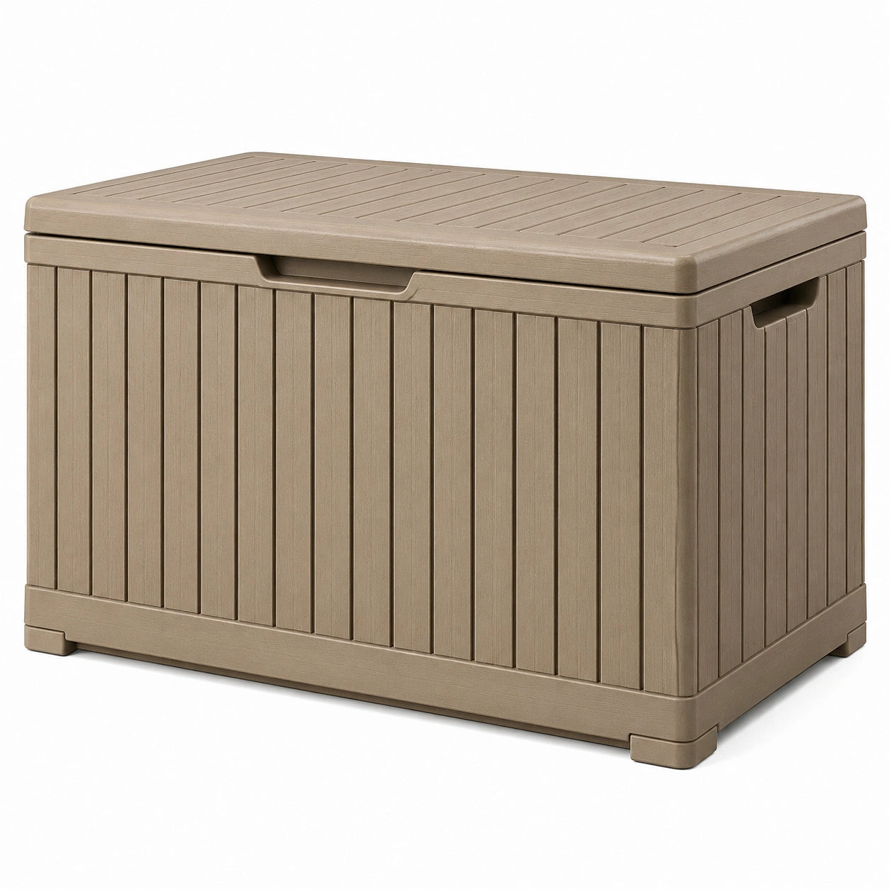 Coffre de rangement en plastique 117x45x57 cm marron