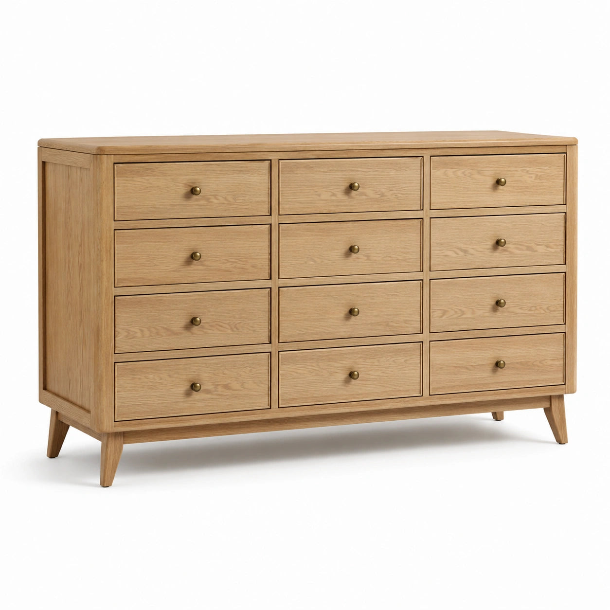 Commode 12 tiroirs en bois de chêne massif