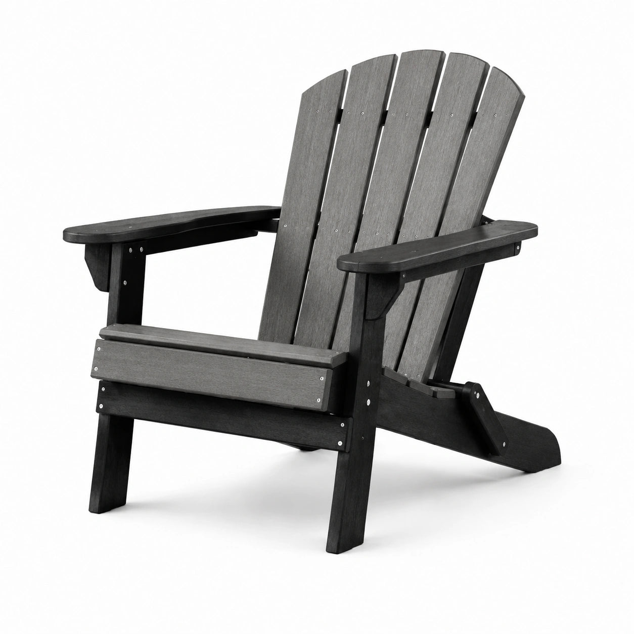 Fauteuil Adirondack en bois composite gris anthracite