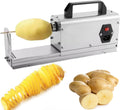 SUCRFXJ trancheuse électrique, 40 W, acier inoxydable, Argent, professionnelle for pommes de terre, trancheuse à frites en spirale