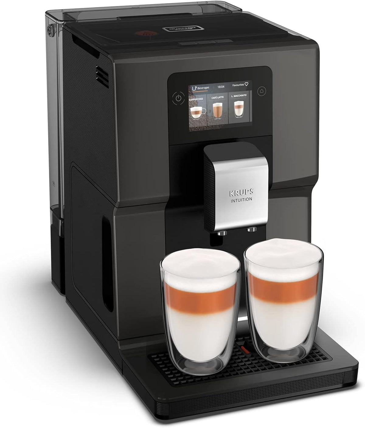 KRUPS machine à café, Noir, automatique EA872B Intuition Preference avec écran tactile couleur de 3