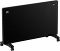 CIARRA Radiateurs électriques, 2000 W, Noir, chauffage mural & mobile sur roulettes, pièces 20㎡