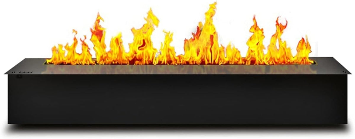 MANAFEEL cheminée électrique, 700/800/1000/1200/1500/1800 mm, 700 mm, noir, encastrée, cheminée décorative Moderne avec Flamme réaliste