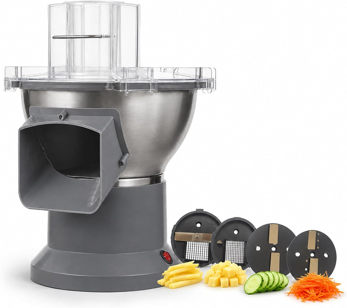 liuyunfeiGL Mini-robots et hachoirs, 370 × 270 × 270 mm, 200 W – Moteur CC étanche, roulement métallique, 200 tr/min, Argenté