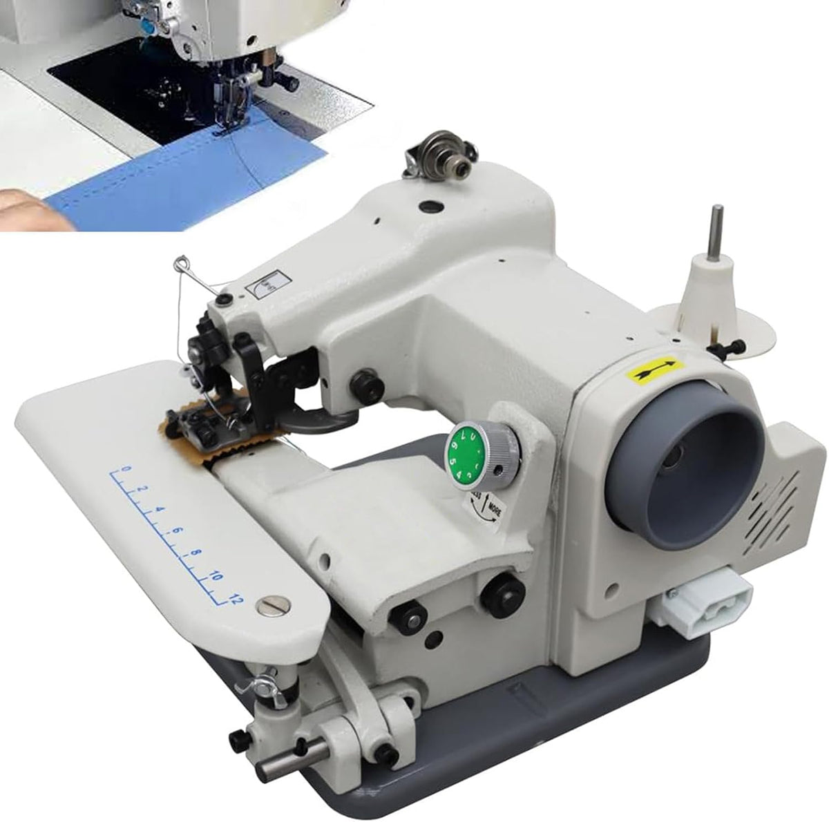 Aredwhiterui machine à coudre, 1200 RPM, Corps entièrement en métal, Gris, Machine À Ourler Les Points Invisibles De Bureau