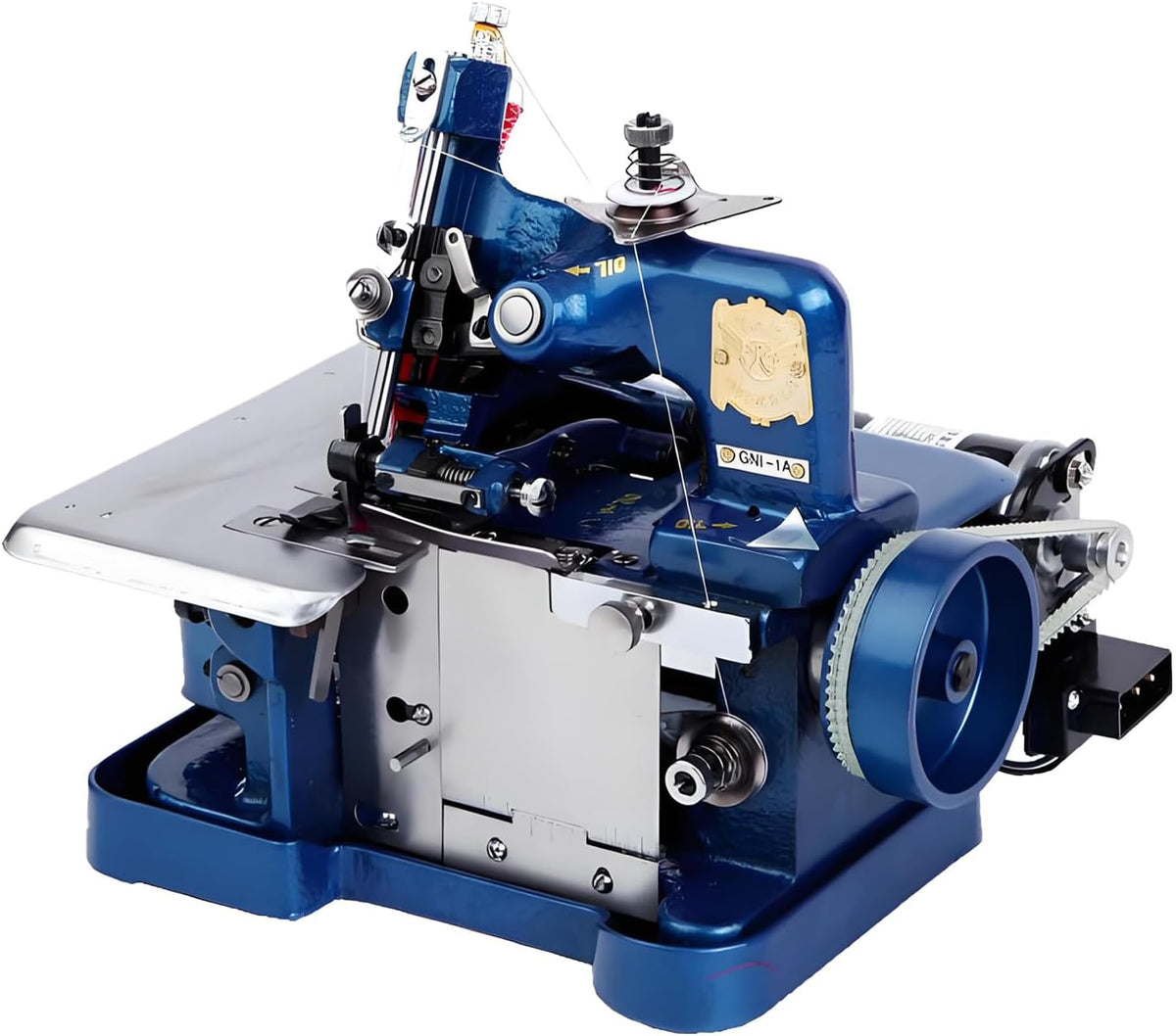 DNEPEI surjeteuse, 25,5 × 21 × 27 cm, Bleu, Professionnelle 3 Fils, Machine à Coudre Industrielle 3000 Points/Min