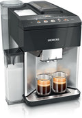 SIEMENS machine à café, Argenté/Noir, automatique EQ500 intégral, écran TFT couleur, 9 boissons à café et lait