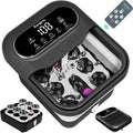ranjova appareil de massage des pieds, Noir, Massage rotatif électrique pliable pour les pieds, bain de pieds avec télécommande