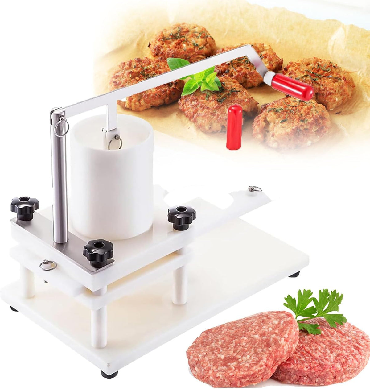 Machine Appareils à sandwich et presses à panini, 1,5 kg, Gris, à hamburger manuelle, Matériau PE durable