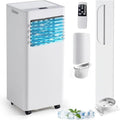 HUANQIN climatiseur portable, 9000 BTU, Noir, Climatiseur Mobile, 4-en-1 Rafraîchisseur d'air avec Ventilateur