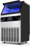Machine machine à glaçons, 330 W., 100 kg, 15 kg, Argenté, à glaçons commerciale, à glaçons industrielle, autoportante