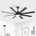 Sofucor Ventilateurs de plafond avec lampe intégrée, 132 cm, Blanc, Ventilateur Plafond avec Lumière et Télécommande