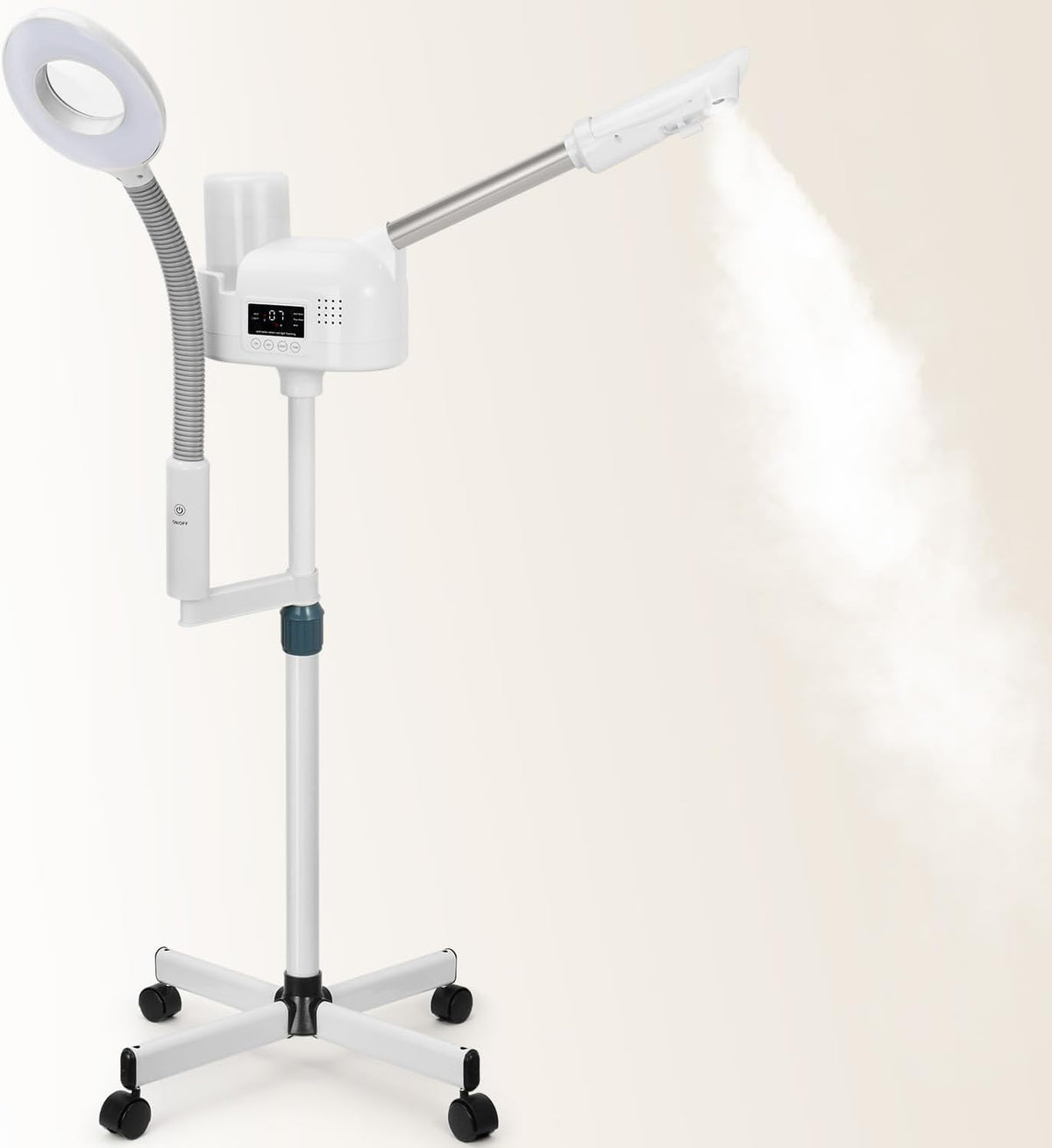 Cuiseur Cuiseurs vapeurs électriques, Noir, vapeur professionnel pour le visage avec lampe grossissante 5X