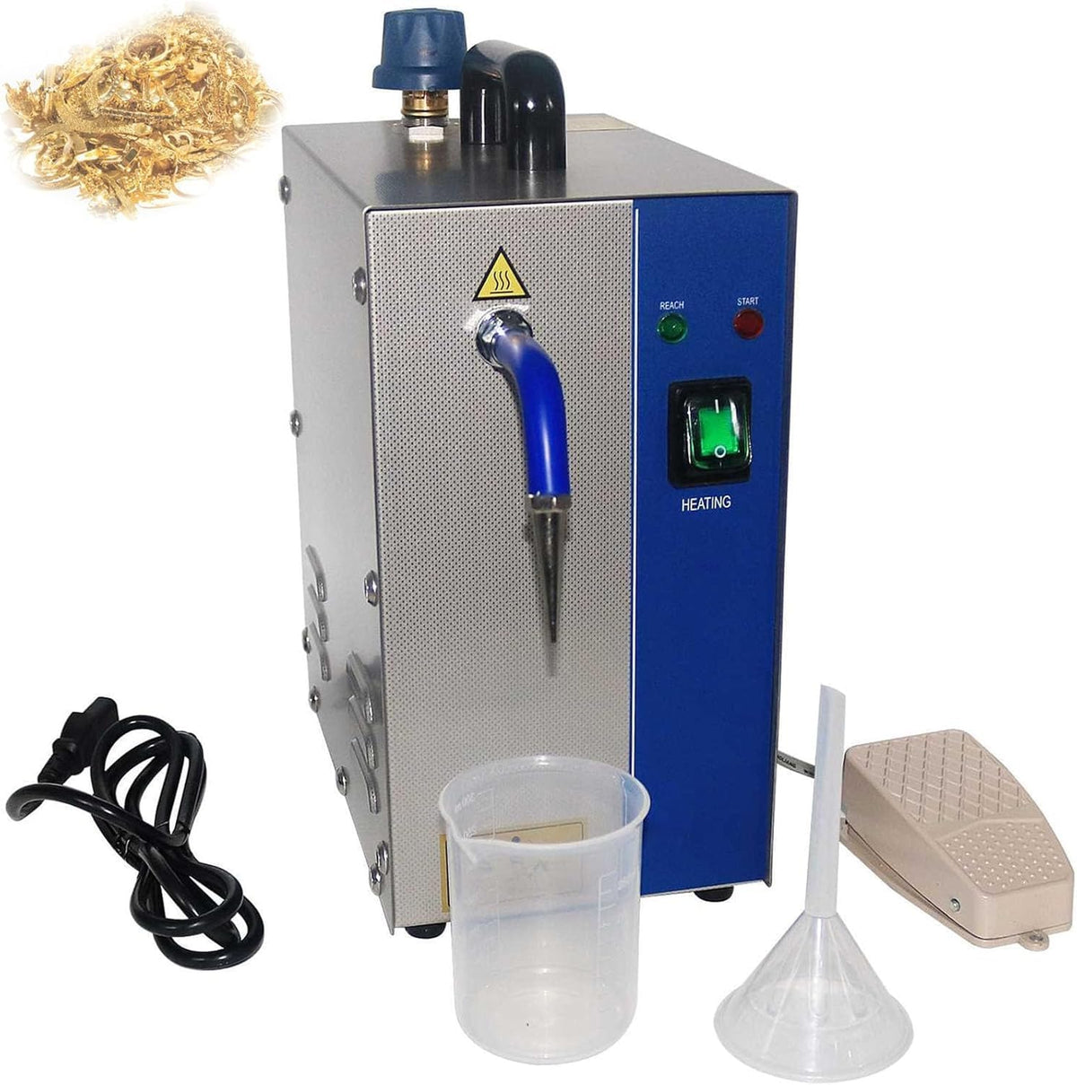 Machine nettoyeur haute pression, 2 L, Argenté, De Nettoyage à Vapeur pour Bijoux, Laveuse à Vapeur Professionnelle Gem
