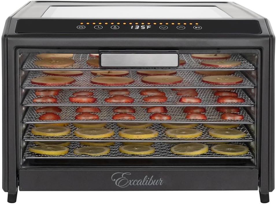 Excalibur déshydrateur alimentaire, Argenté, Déshydrateur Performance 6 plateaux Inox - DH06SSSS13