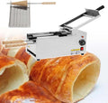 HCAUYNN sorbetière, 460 x 240 x 210 mm, 1600 W, Acier inoxydable + bois, Argenté, Machine à Cornets De Glace Kurtos Kalacs