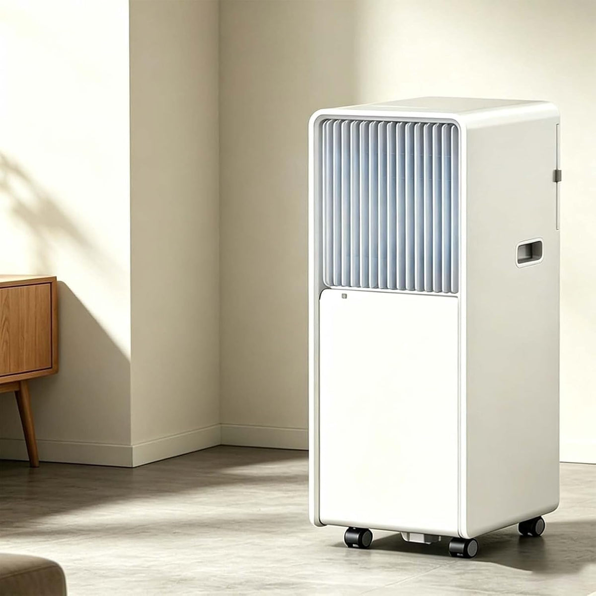 climatiseur portable LCAIHONG, 9000 BTU, Blanc, Climatiseur Mobile 4 en 1, Console Tactile