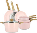 MENASTYL batterie de cuisine, Rose, 3 casseroles, 1 faitout - Gamme Colorama - - 6014243