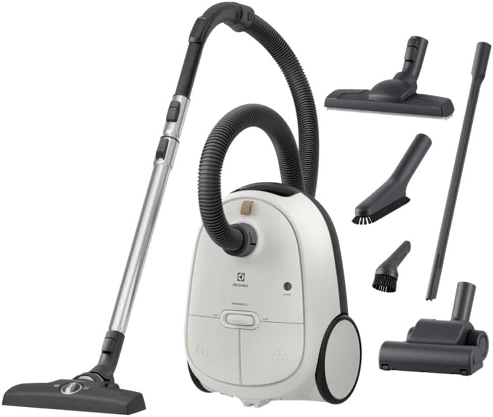Electrolux Aspirateurs traîneaux, EB61H6SW, 73 dB, Blanc coquillage, Aspirateur traineau avec Sac 90025863500