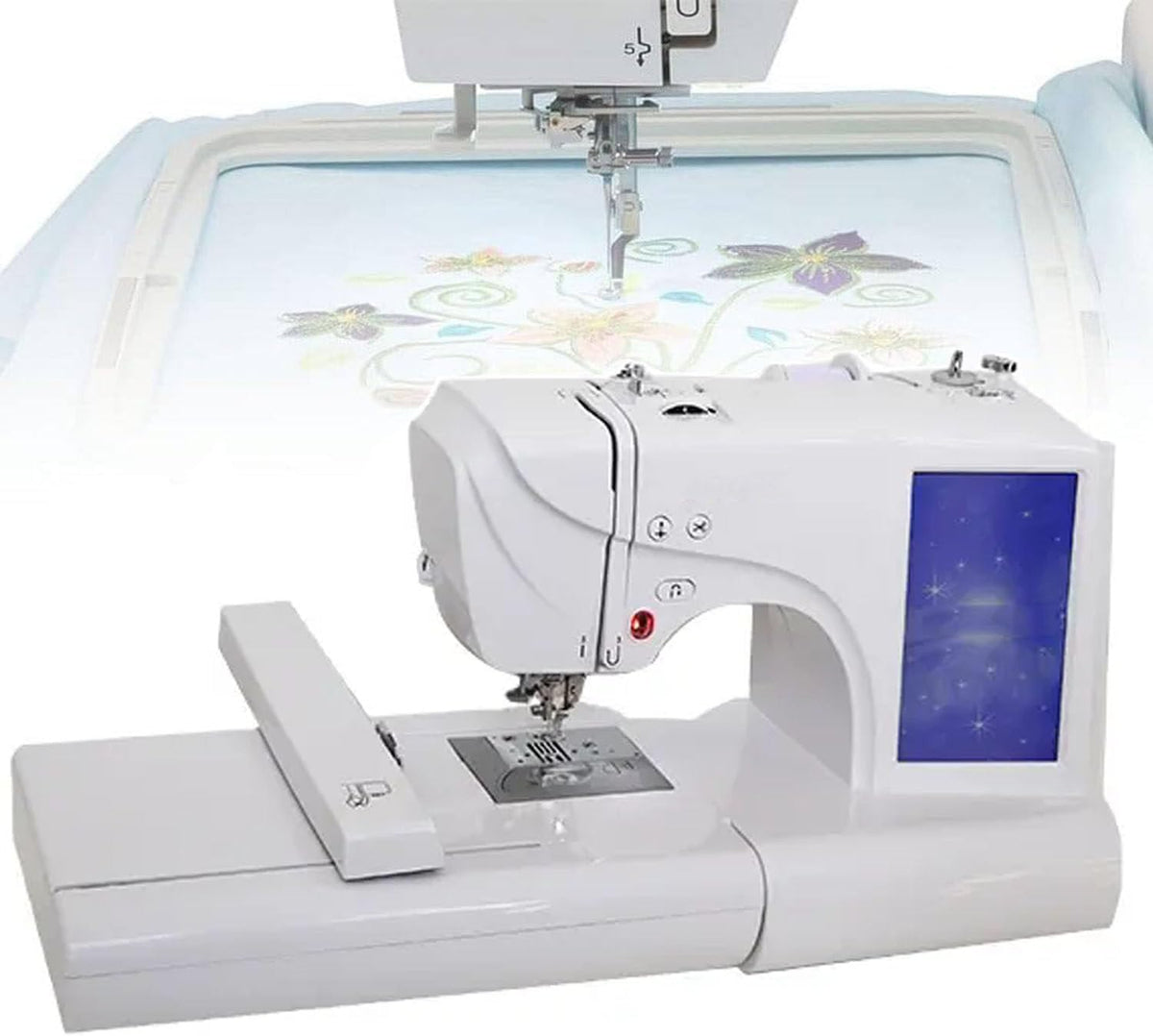 guoyjmm machine à coudre, 45 W, corps en alliage d'aluminium + structure en acier, Noir, électronique Professionnelle