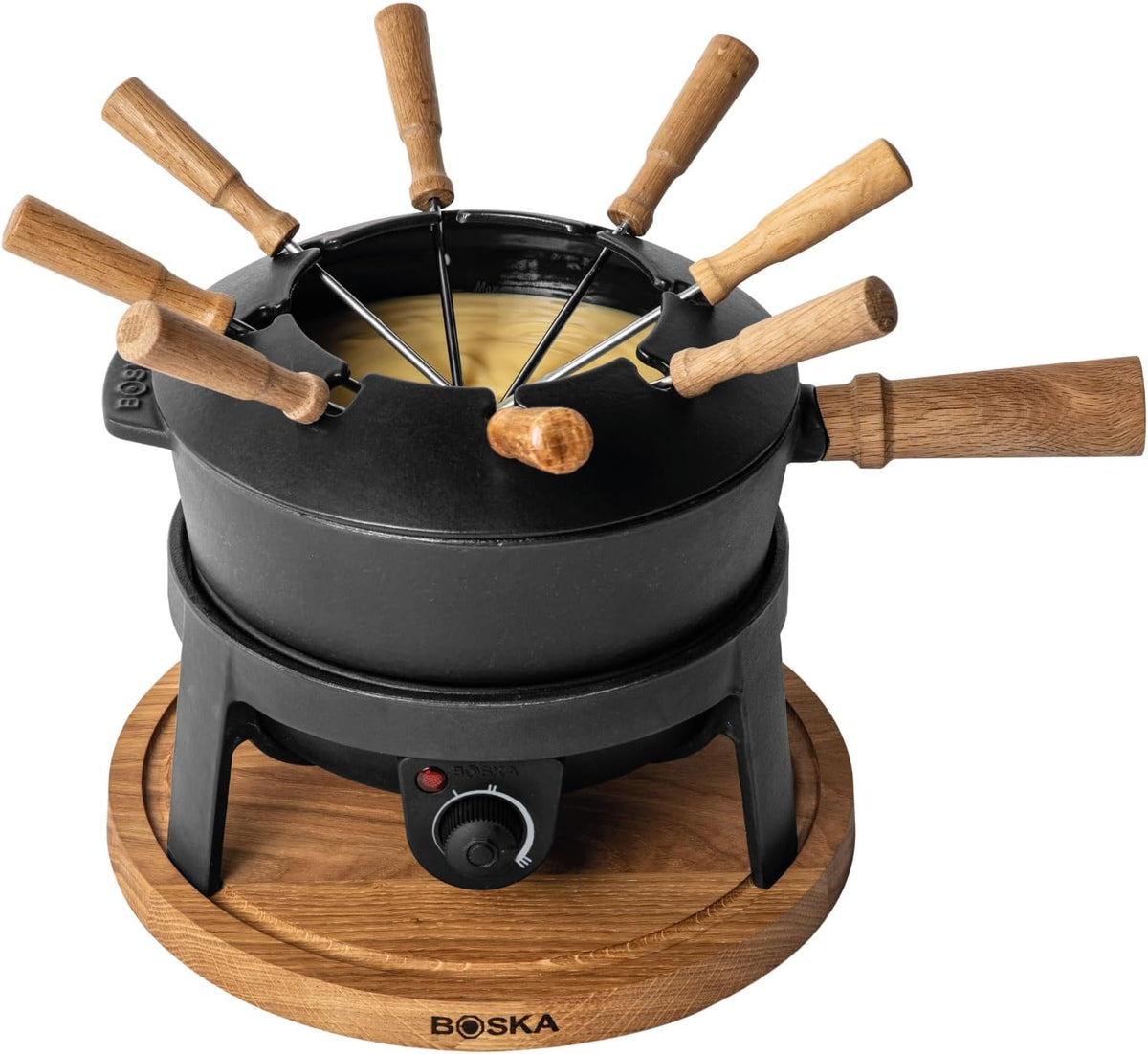 BOSKA Fondues électriques, 2,2 L, Noir, fromage fondue, appareil a fondue, fondue chinoise, fondue bourguignonne