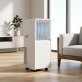 climatiseur portable HUANQIN, 12000 BTU, Blanc, Climatiseur Mobile Refroidit 350 Pieds Carrés, Unité AC Intelligente avec Déshumidificateur