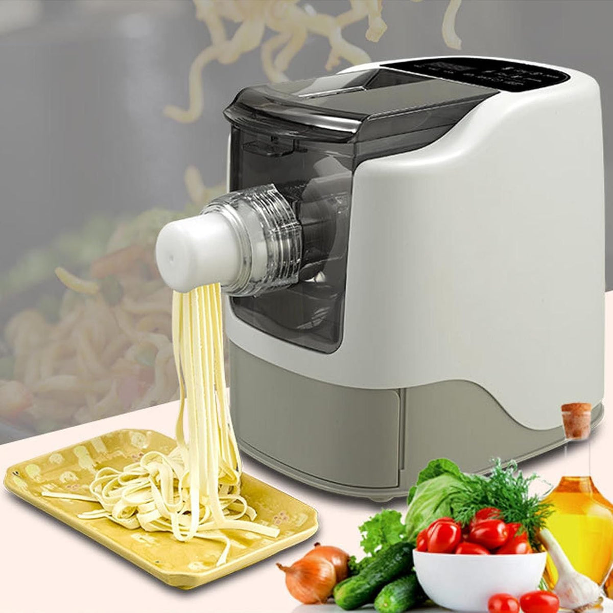 lealovengzh machine à pâtes, 34,5 x 34,5 x 26 cm, 260 W, 480 G, 75 TR/Min, Gris, éLectrique, Capacité De De Farine