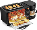 Bewinner machine à café, 1250 W, 220 V Prise EU, 12 L, 1250 W, PP , SUS, Noir/Argenté, Station de Petit-déjeuner 3 en 1