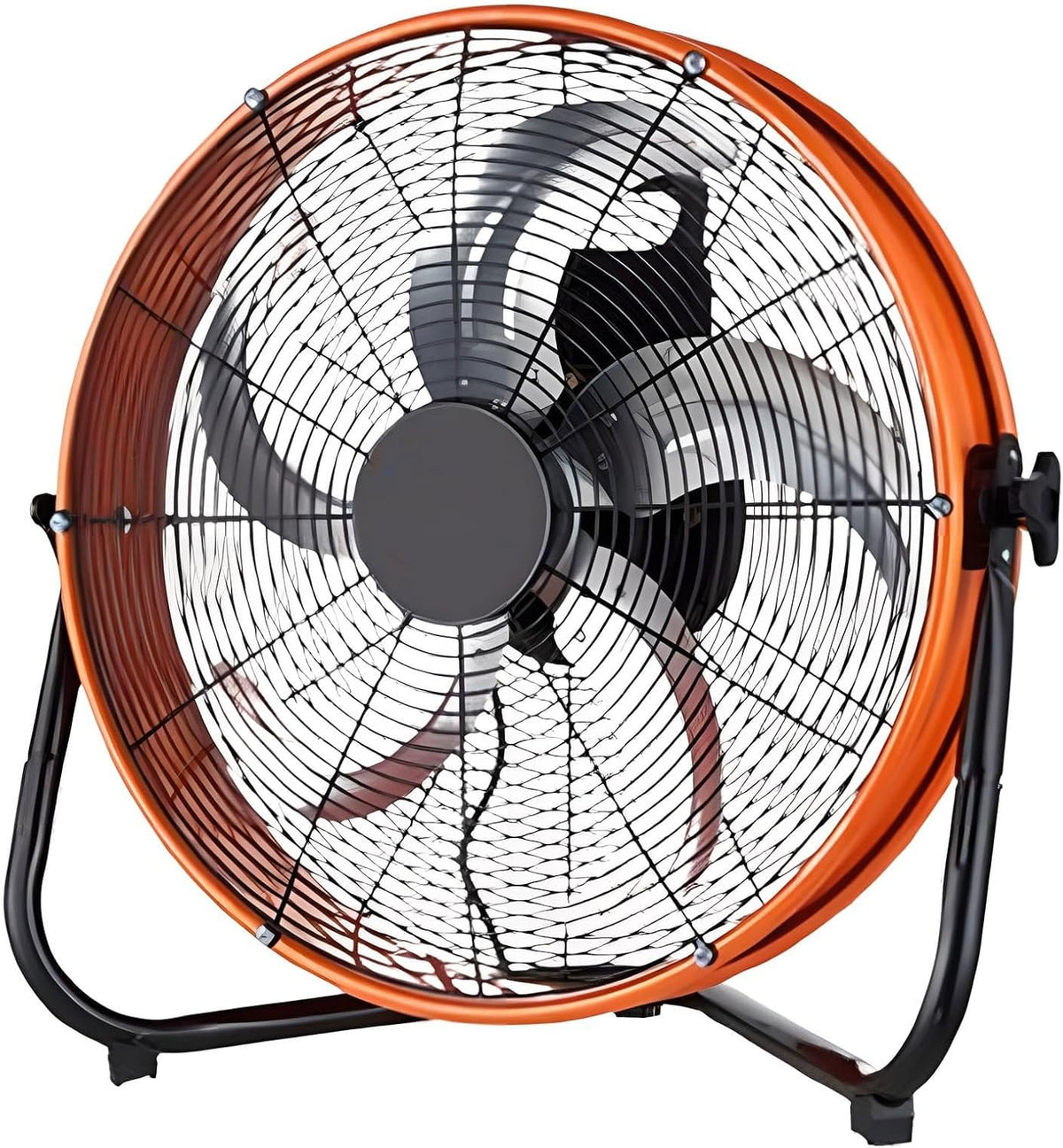 Ventilateur Ventilateurs de sol, Blanc, de sol à grande vitesse, métal robuste pour atelier d'entrepôt et usine