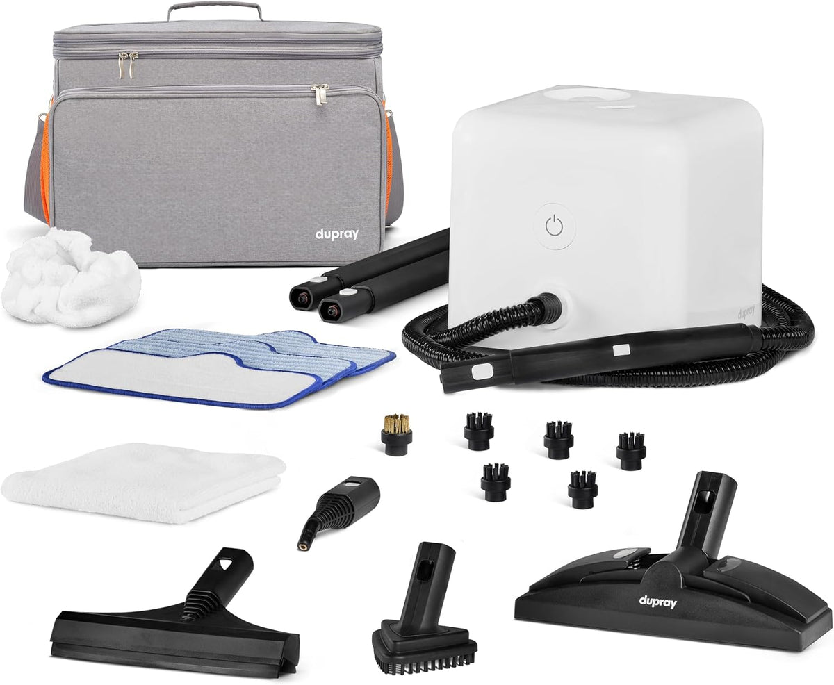 Dupray nettoyeur vapeur, Noir, Neat . Kit 18 Pièces + Sac de transport Awesome, Pack complet 18 pièces avec sac de transport Awesome Bag inclus
