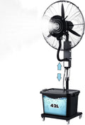 Ventilateur rafraîchisseur d'air, 42 L, Blanc, Puissant pour Terrasse, Garage et Atelier