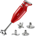 bamix blender, 300 W, Argenté/Rouge, Set mixeur plongeant M350 MAXX avec couteau multifonction, viande et légumes