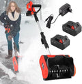 QYMLSH fraise à neige, 1200 W, 32 Cm, Noir, Souffleuse À Neige Électrique Sans Balais, Pelle À Neige Sans Fil Avec Poignée Avant Réglable