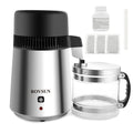 ROVSUN Purificateurs d'eau, 4 L, 750 W, 1 l, Argenté, filtre purificateur d'eau pure, machine à eau distillée avec récipient en verre