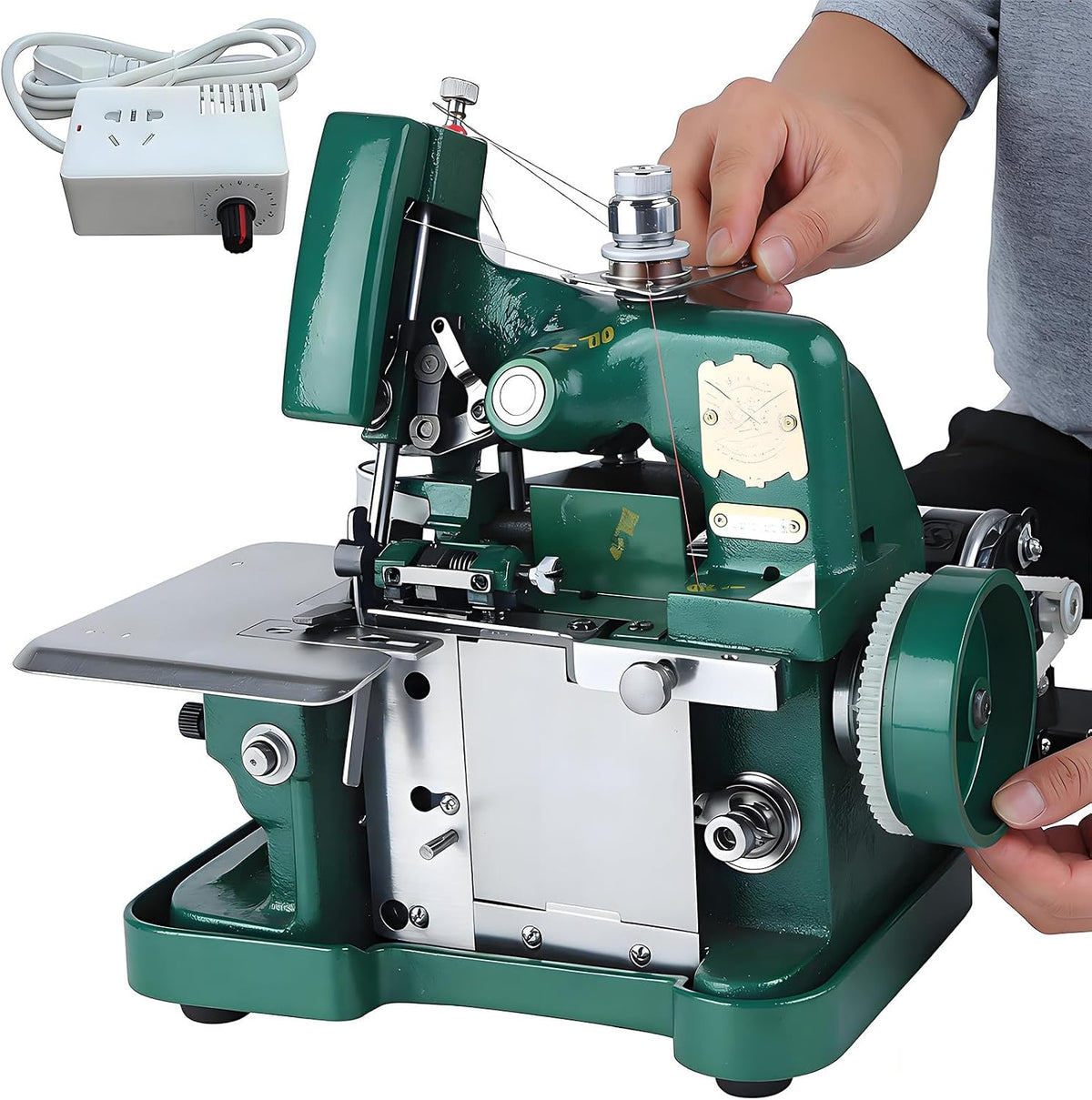 SHENGSHIYU surjeteuse, surjeteuse domestique à 3 fils., 250 W, 3 mm, 4 mm, 3,2 mm, Vert, Domestique 3 Fils avec Régulateur de Vitesse sans étage Green