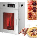 GSHSHOU déshydrateur alimentaire, 340 x 400 x 555 mm, 800 W, 220 V, Acier inoxydable, Argenté, Déshydrateur de Viande avec Commande Numérique