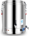 YXCMD fontaine à eau, 2800 W, 40 L, 2800 W, Acier inoxydable, Argenté, Chaude Professionnelle - Chaudière Inox avec Contrôle Numérique