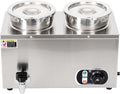 QUSYZD Chauffe-plats, 28 L, 14 L, Noir, Professionnel pour Buffet 7/14/21/, Machine à confitures Professionnelle avec Maintien au Chaud