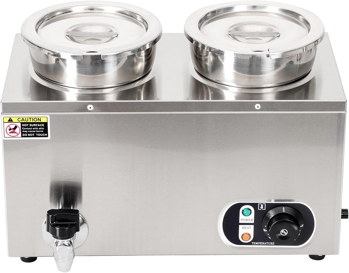 QUSYZD Chauffe-plats, 28 L, 14 L, Noir, Professionnel pour Buffet 7/14/21/, Machine à confitures Professionnelle avec Maintien au Chaud
