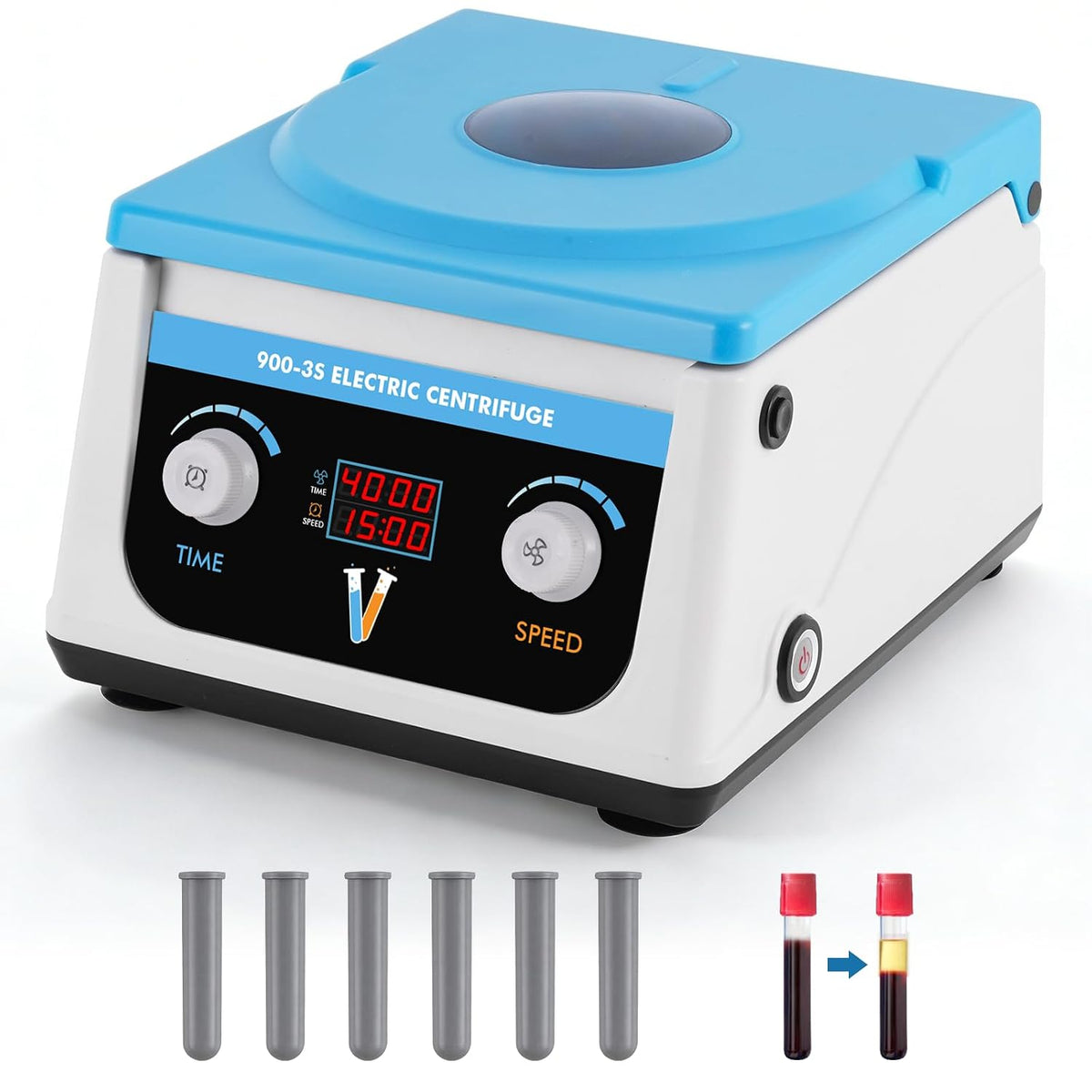YUCHENGTECH centrifugeuse, 4000 tr/min, 6x15 m, 10 ml, Noir, de Laboratoire Basse Vitesse l