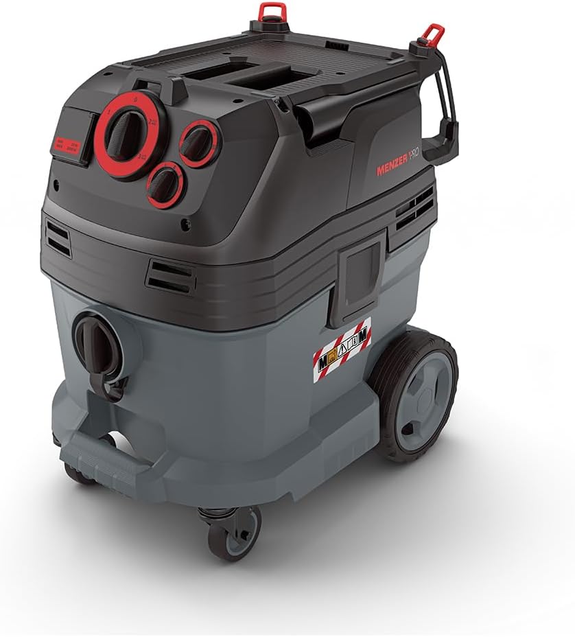 MENZER aspirateur eau et poussière, Noir, Aspirateur Industriel VCM 530 Pro, Aspirateur de Sécurité, Classe de Poussière M