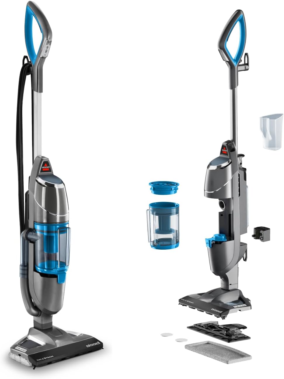 Bissell nettoyeur vapeur, 600 W, 7,6 m, Noir, Vac & Steam et Aspirateur 2 en 1 4266N, diverses surfaces, câble de ètres