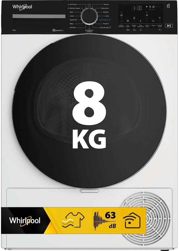 Whirlpool Sèche-linges avec pompe à chaleur, 84M, 8 KG, Noir, ASC WD WBS IT - C