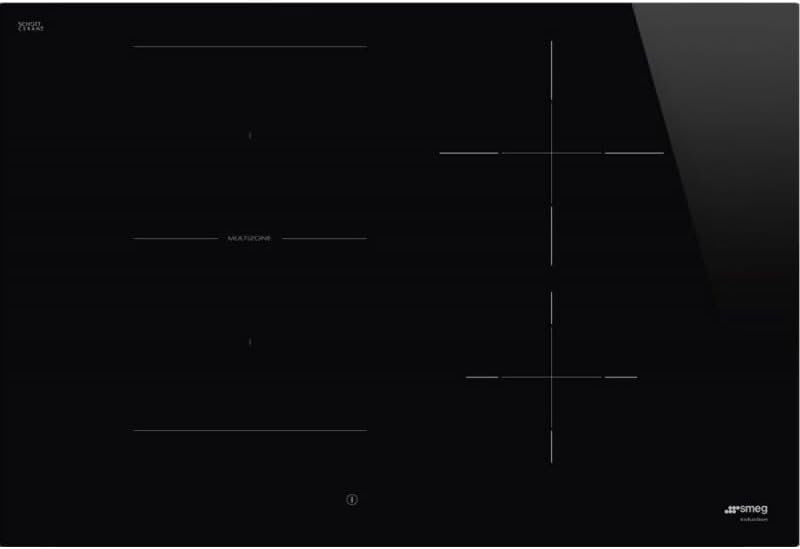 table de cuisson Smeg, Noir, SI1M4744D, Plaque de cuisson à induction UNIVERSAL, Black glass