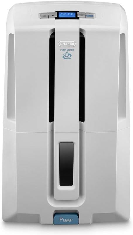 De'Longhi déshumidificateur, 30 L, Noir, capacité /jour, écran numérique, fonction antigel, indicateur de niveau d'eau