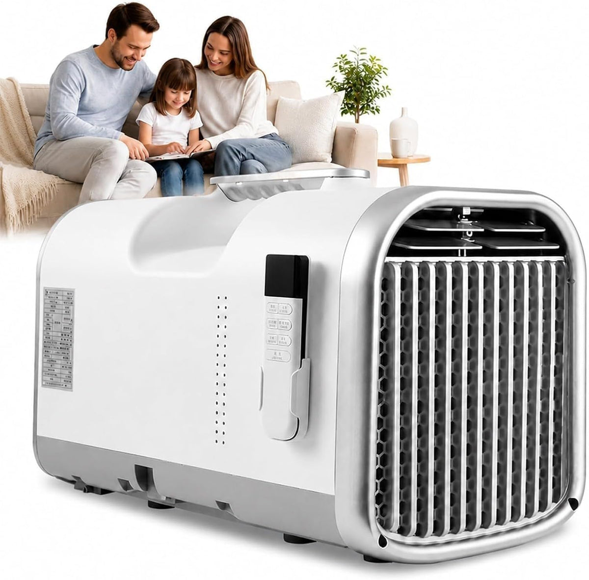 Climatiseurs portables HUANQIN, 4400 BTU, 300 W, 5100 BTU, Blanc