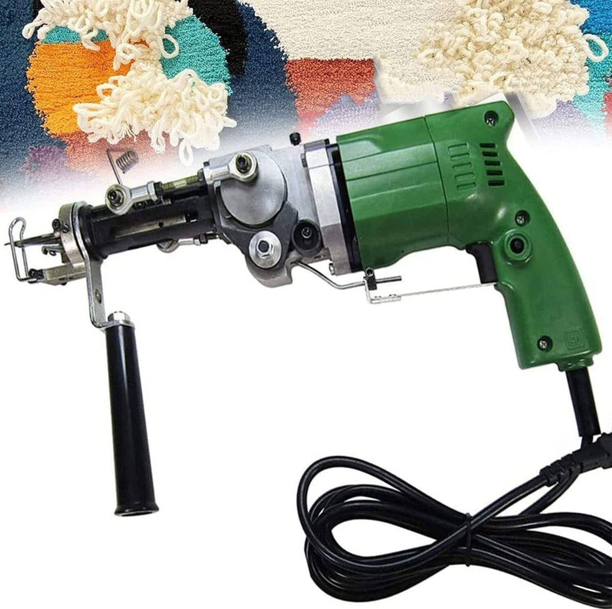 CHIPEL machine à broder, 110v, Noir, Kit de Pistolet à touffeter 2 en 1 à Double Usage, kit de démarrage de Machine à Tapis